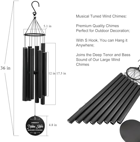 Sympathy Gifts for Loss of Mom, Wind Chime Loss Loved One, Sympathy Wind Chimes Mother/Father, in Loving Memory Wind Chime, Bereavement/Sympathy Gifts for Remembrance - Image 4