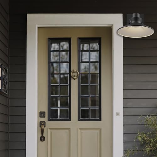 Globe Electric 44686 Harris LED Integrated Outdoor Wall Sconce, Matte Black, 11W, 530 Lumens, 3000 Kelvin - Image 3