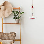 rockcloud Handmade Geometric Red Crystal Glass Hanging Wall Decoration - Image 2