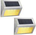 Solar Led Step Lights - Waterproof Stainless Steel Outdoor Deck Lights for Stairs, Pathways, and Fences - Bright, and Easy to Install B (Warm Light) 6 PCS by Unknown