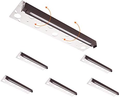 CLOUDY BAY [6 Pack] 12 Inch 12V-15 VAC/DC Low Voltage Hardscape Lighting Paver Light,Retaining Wall Lights Outdoor,IP65 Waterproof, 7W 2700K Soft White,Frost Lens Deck Step Light by CLOUDYBAY