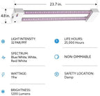 Feit Electric Grow Light 19W 2ft LED for Indoor Plants and Gardens, Full Spectrum Dual Hanging Bulb Grow Light, Hydroponic, GLP24ADJS/19W/LED - Image 3