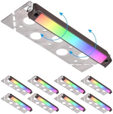 LEONLITE 8-Pack RGBCW 7 Inch LED Hardscape Lighting, Color Changing by LEONLITE