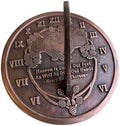 Brass Thoreau Sundial with Owl Face-Decorative Garden Timepiece-Garden Sundial-Solid Brass Verdigris Highlight Finish Perefct for Gifting by Unknown