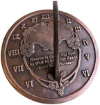 Brass Thoreau Sundial with Owl Face-Decorative Garden Timepiece-Garden Sundial-Solid Brass Verdigris Highlight Finish Perefct for Gifting by Unknown
