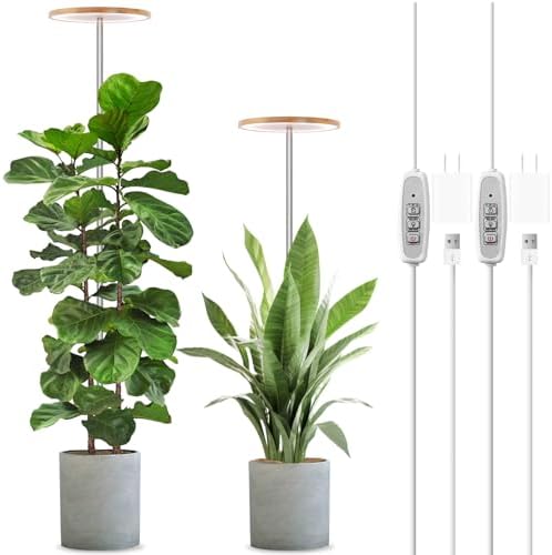 LORDEM Bamboo Grow Light for Indoor Plants, 2 Pack by LORDEMLEDPlantGrowLight