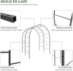 Anleolife 4x6FT Heavy Duty Double-Arch Garden Trellis for Climbing Plants - Image 4