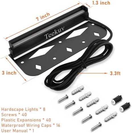 Teekuv 8 Pack 7 Inch LED Retaining Wall Lights, 5W, Soft White 2700K - Image 6