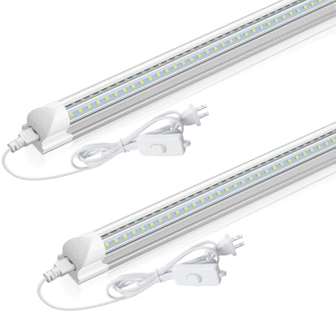 CNSUNWAY LED Shop Light 2FT, 22W 3300LM 3000K, V-Shape T8 LED Tube Light by CNSUNWAY