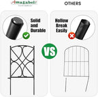 AMAGABELI GARDEN & HOME 10 Panels 24in(H)×10ft(L) Decorative Garden Fences and Borders for Dogs Rustproof Metal No Dig Fence Panels Garden Edging Border for Animal Barrier Flower Beds Yard Patio - Image 4