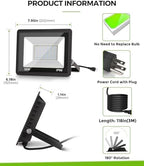 L LOHAS LED Green Christmas Flood Light Outdoor 50W Dusk to Dawn 2 Pack - Image 7