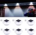 6-Pack Solar Gutter Led Lights, Outdoor Solar Fence Lights Deck Lights for Eaves Garden Landscape Yard (White) by Thsinde