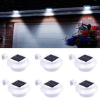 6-Pack Solar Gutter Led Lights, Outdoor Solar Fence Lights Deck Lights for Eaves Garden Landscape Yard (White) by Thsinde