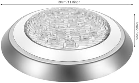 11.8Inch LED Pool Light, 12V 54W RGB Color Change Led Pool Light, 7 Colors 12 Modes Dynamic Changing Modes Underwater Pond Light, Submersible Led Light with Remote for Pool Wall - Image 2