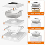 Solar Post Cap Lights, White, 4x4/5x5, 6-Pack - Image 4