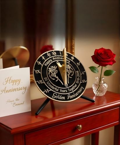Brass Sundial with Pedestal for 50th Wedding Anniversary - Image 4