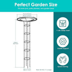 Umbrella Garden Trellis for Climbing Plants Outdoor, 82.7" Mushroom Top Trellis Stackable, Tall PE-coated Metal Obelisk Trellises for Potted Plants, Topiary Tower Vine Support for Rose, Bean, Clematis - Image 2