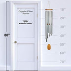Woodstock Wind Chimes Garden Decor for Outside Outdoor Patio Decor 56" Inspirational and Memorial Sympathy Wind Chime Porch Decor Gregorian Wind Chime Baritone Deep Toned Sound Silver Wind Chimes(GBS) - Image 3