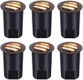 CLOUDY BAY [6 Pack] 9W Low Voltage Landscape Lights,LED Well Lights,Grated Top,12V-24V Waterproof Outdoor,2700K/3000K/3500K/4000K/5000K In Ground Lights for Fence Pathway Deck,Bronze by CLOUDYBAY
