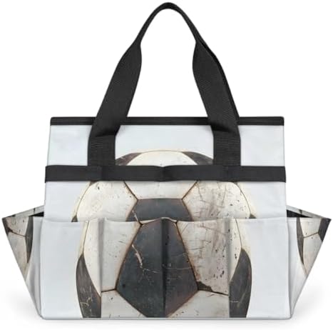 Football Ball Garden Tool Bag, Garden Tote Storage Bag with 10 Pockets, Indoor and Outdoor Soccer Gardening Tool Organizer for Women Men by CURLYOOT