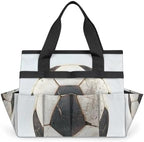 Football Ball Garden Tool Bag, Garden Tote Storage Bag with 10 Pockets, Indoor and Outdoor Soccer Gardening Tool Organizer for Women Men by CURLYOOT