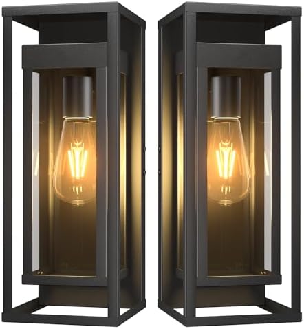 15" Outdoor Wall Lights 2 Pack Large Exterior Lighting Fixtures by SIAFAVOI