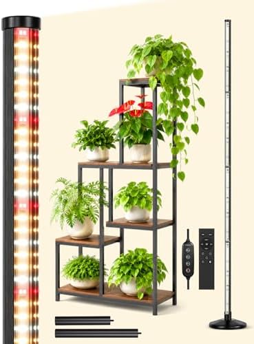 OUTON Standing Grow Lights for Indoor Plants, 48W Full Spectrum Plant Light by OUTON