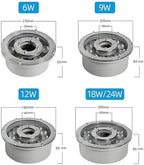 LED Pool Underwater Light, Submersible Ring Fountain Lamp, IP68 Waterproof Stainless Steel Landscape Lights, 12V Low Voltage Middle Hole LED Pond Lights, for Aquarium, Garde (9W(12V),Warm White) - Image 2