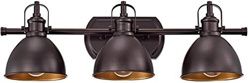 3 Bulb Vanity Light Fixture Vintage, Oil Rubbed Bronze Modern Bathroom Lighting Over Mirror, Rustic Metal Wall Sconce for Bathroom, Bedroom by ACLand