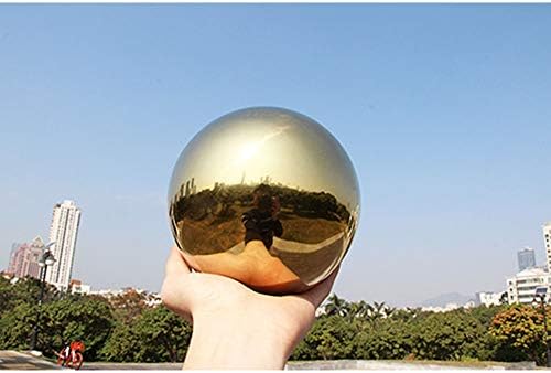 15 inch Diameter Gold Golden Gazing Ball,Gold Golden Stainless Steel Polished Reflective Smooth Garden Sphere Globe Mirror,Colorful and Shiny Addition to Any Garden or Home - Image 4
