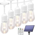 Mlambert 3 Colors 48FT LED Solar String Lights with Remote, 3 Modes, White by Mlambert