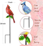 3 Pack Metal Bird Garden Stakes 20in Rustproof Yard Art Outdoor Decor - Image 5