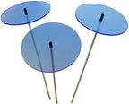 Sun Catcher Garden Decor Glowing Sun Discs Set of 3 Large Garden Stake 75cm, 29.5 inches high Indoor Outdoor Yard Accessory Gardeners Gift, Colour:Fluorescent Blue by SunCatcherGardenDecor