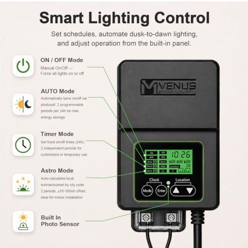 VENUS MANUFACTURING 120W Low Voltage Landscape Lighting Transformer 12V - Image 2