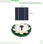 Solar Fountain Floating, Lotus Garden Decor Outdoor, Pet Plus Monocrystalline Silicon, Nozzle Kit Customizable, As well as Birdbaths Ideal - Image 3