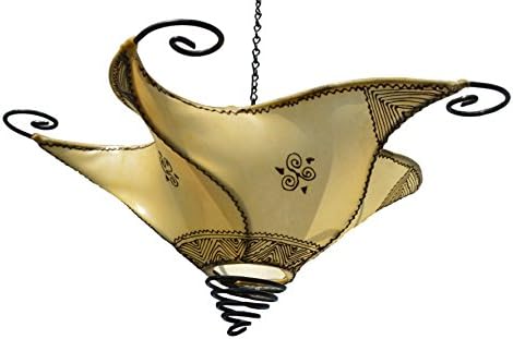 Moroccan Lamps & Sconces Handmade Leather Henna Lamp Ceilling Chandlier Sconce by Treasures+Of+Morocco