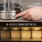 O’Bright Luma - Battery Powered Table Lamp (Brushed Nickel, 24-inch) - Image 3