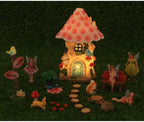 30 Pcs Solar Fairy Garden House Resin Kit - Image 5