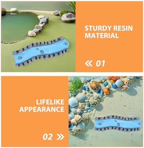 Miniature Resin River 4pcs Realistic Stream Water Feature Xmas - Image 3