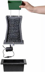 GOSSI Tabletop Water Fountain with LED Lights, Indoor Waterfall Fountain for Home Office Bedroom Decor, Includes Plastic Pots for Plant Growing, Relaxation Desk Accessory (24285) - Image 6