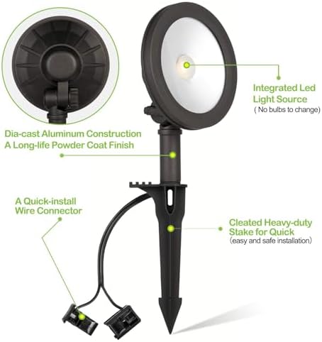 hykolity Low Voltage LED Landscape Wall Wash Light, Outdoor Spotlights - Image 3