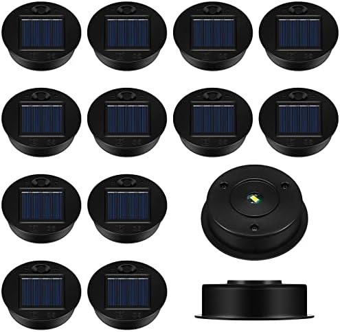 Jeyiour 12 Pack Solar Light Replacement Tops Waterproof LED Panel, 2.76 in by Jeyiour