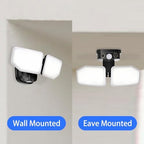 38W Flood Lights Outdoor, Integrated LED Security Light Fixture with 2 Adjustable Heads, Adjustable Brightness and Color, Dusk to Dawn Exterior LED Outdoor Light for Garage Yard Porch 2-Pack (Black) - Image 5