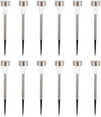 12pcs Solar Powered Path Lights Stainless Steel Waterproof for Yard Garden by STAHAD