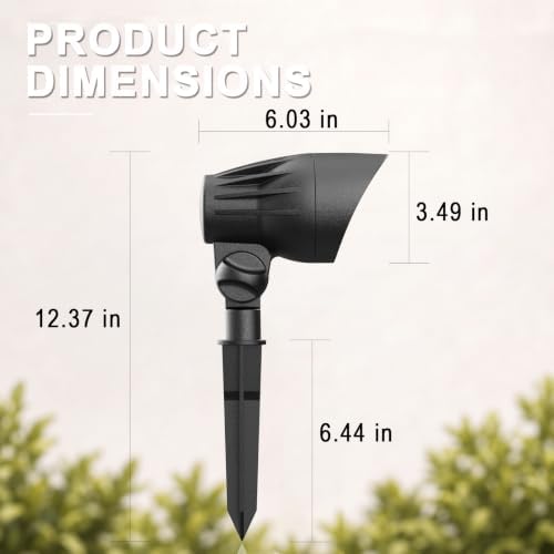 12V Landscape Spotlights 5W 400LM 2700K Metal 2PK - Image 5
