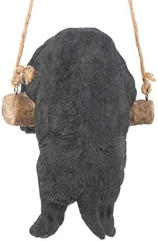 Design Toscano Black Lab Puppy on a Perch Hanging Dog Sculpture, 8 Inches - Image 5