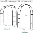 Garden Arch Trellis for Climbing Plants Outdoor Wedding Arches for Ceremony Black Metal Garden Arbor Indoor Garden Arches for Party Decoration 7.9ft Wide X 6.4ft High (Black Garden Arch) - Image 6