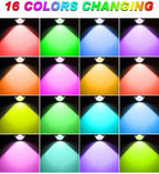 Christmas RGBW Outdoor Spotlights for Yard, 10W Color Changing Landscape Lights with Remote Control 120V LED Landscape Lighting Waterproof Spotlight with Plug Tree Garden Path Decoration(2Pack) - Image 4