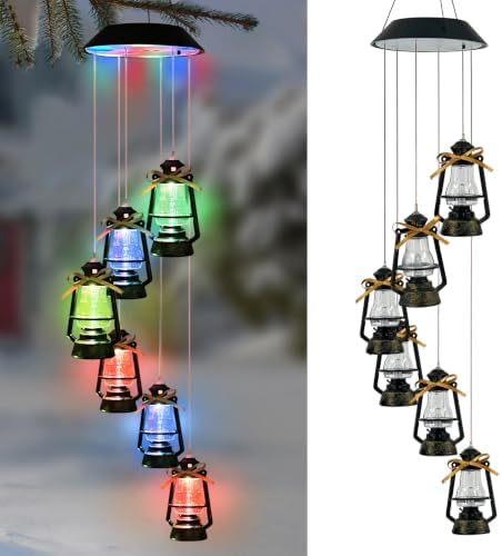 Hanging Solar Lantern Wind Chime for Outside,Christmas Decorations Outdoor by HomeGardenDecorations