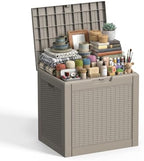 EasyUp 37 Gal Waterproof Outdoor Storage Box UV Resistant Deck Box by EASYUP